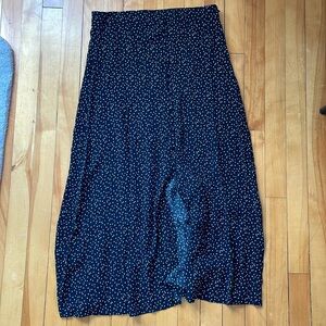 Black and White Polka Dot Mini skirt with button detail